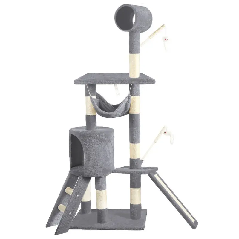 New Vounot Cat Tree Tower, Cat Condo With Sisal Scratching Post, Grey Extra Large