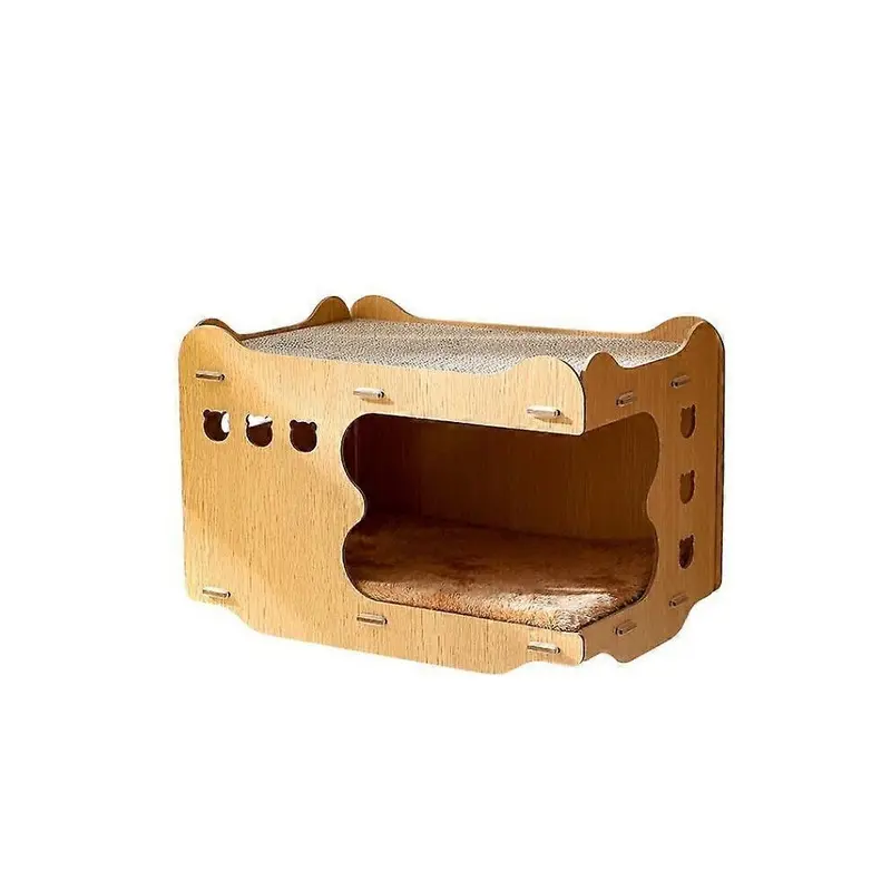 (Styles 1) Cat Litter With Cat Scratching Board And Plush Mats Size 1