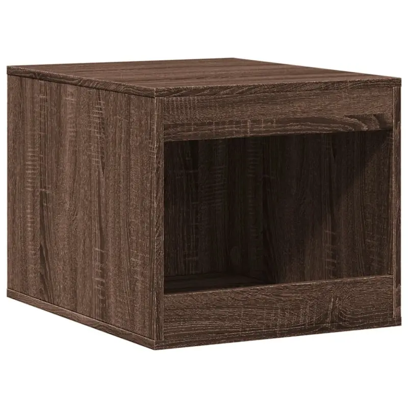 Vidaxl Brown ( Oak) Cat Litter Box Enclosure Cat House End Table Engineered Wood