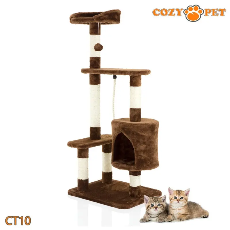 Cozy Pet Cat Tree By Sisal Scratching Post Kitten Cat Trees - Ct10-Choc Size 46.5