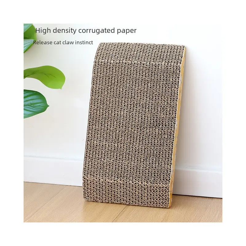 Pet Claw Cat Board With Catnip And High Density Corrugated Paper Trapezoidal
