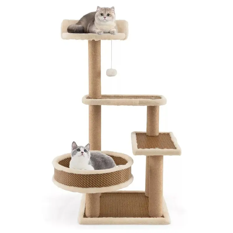 Casart Multi-Level Cat Tree Tower Cat Tree Indoor Kitten Activity Center 90Cm