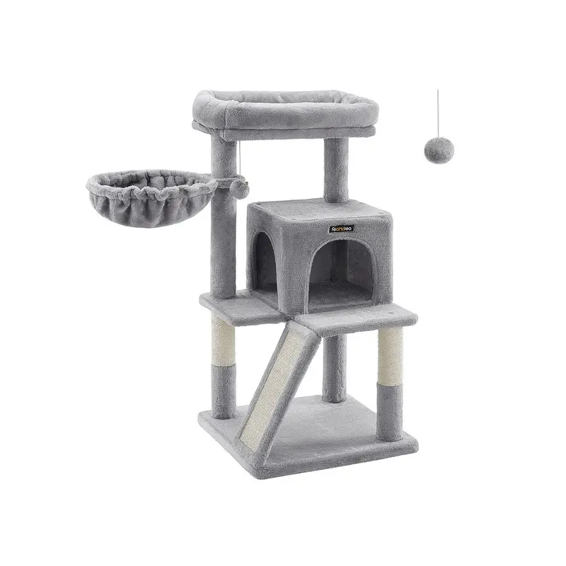 Side Slope Cat Tree, Light Grey