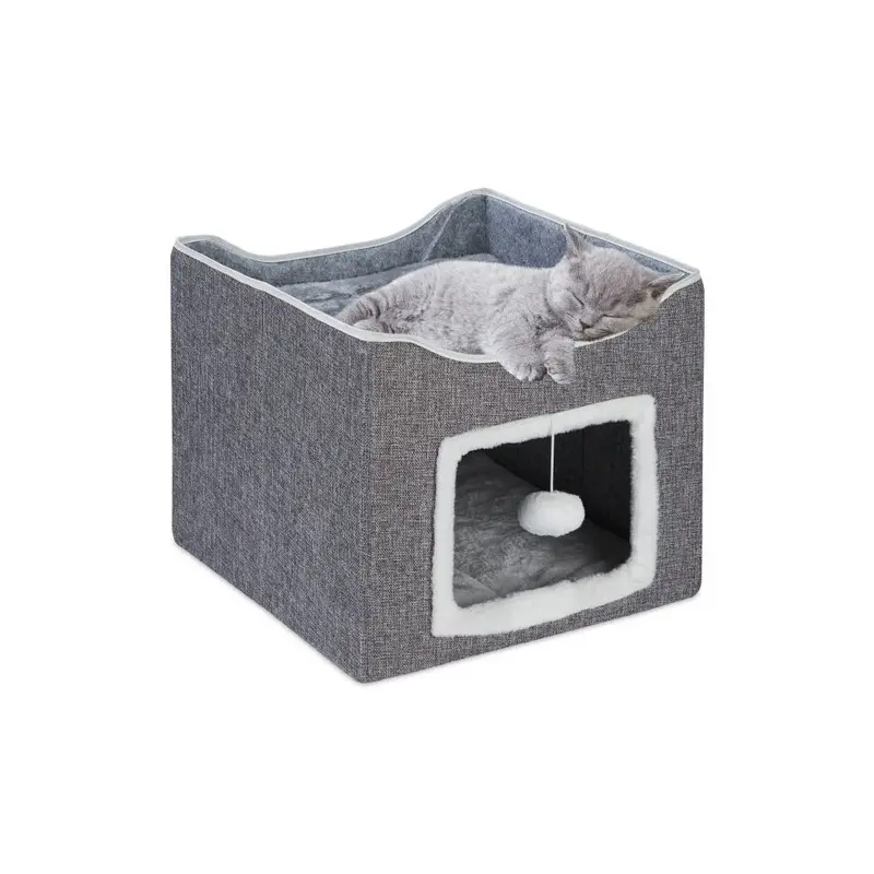 B2x Grey Collapsible Cat Pit In