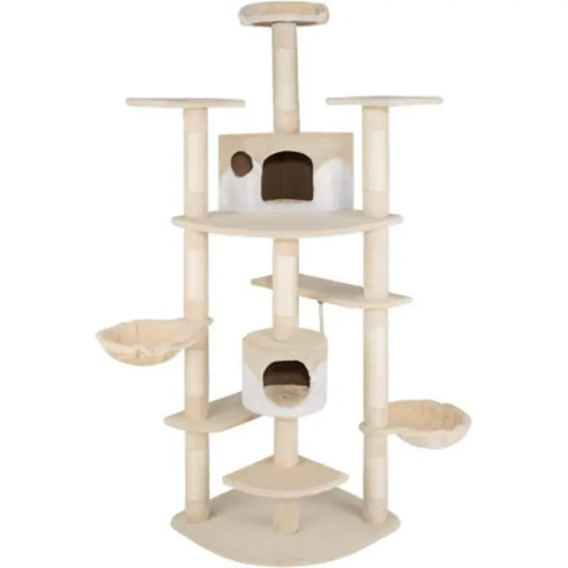 B&Q Beige Ca&T Ultimate Climber Cat Scratching Post Activity Centre With Den Small