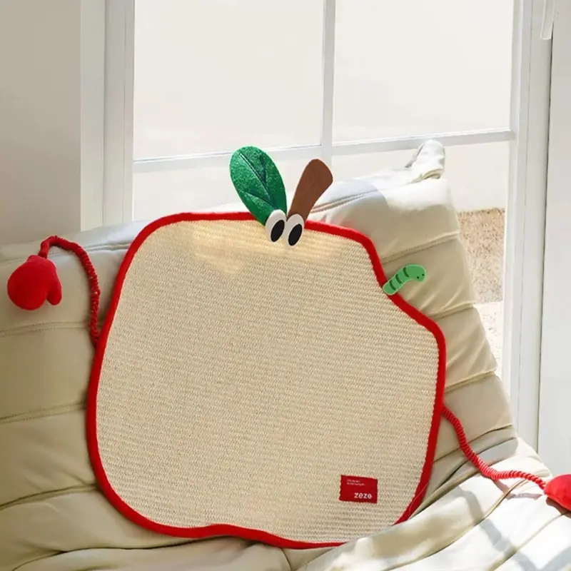 Zeze Funny Shape Cat Scratching Mat | Shape: Boxing Apple