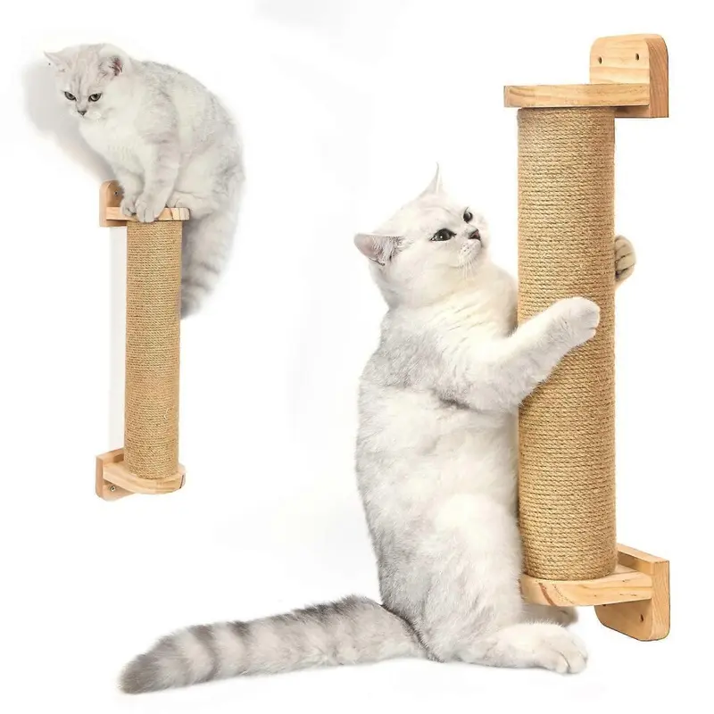 (As show, One size) Cat Scratching Post Wall-Mounted Cat Claw Furniture for Indoor Cats