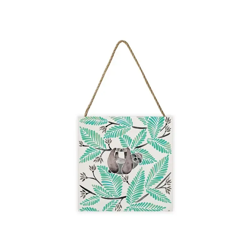 The Art Group Cat Coquillette (Happy Sloth) X X 3Cm Wooden Wall Art Size 20