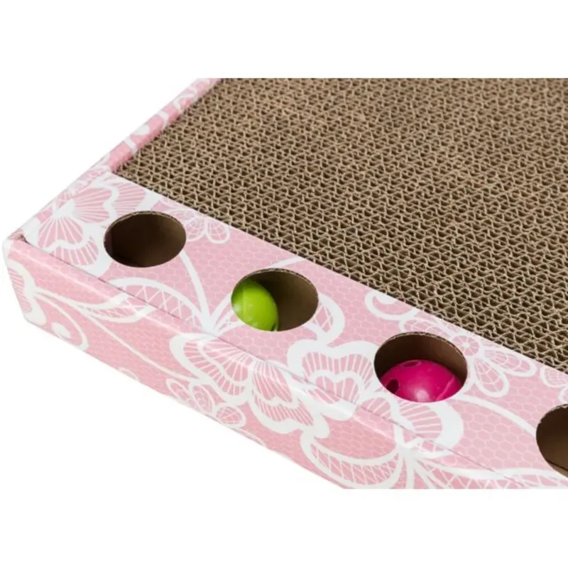 Trixie Cat Scratching Cardboard With Balls -  5  25 Cm Pink Size 48
