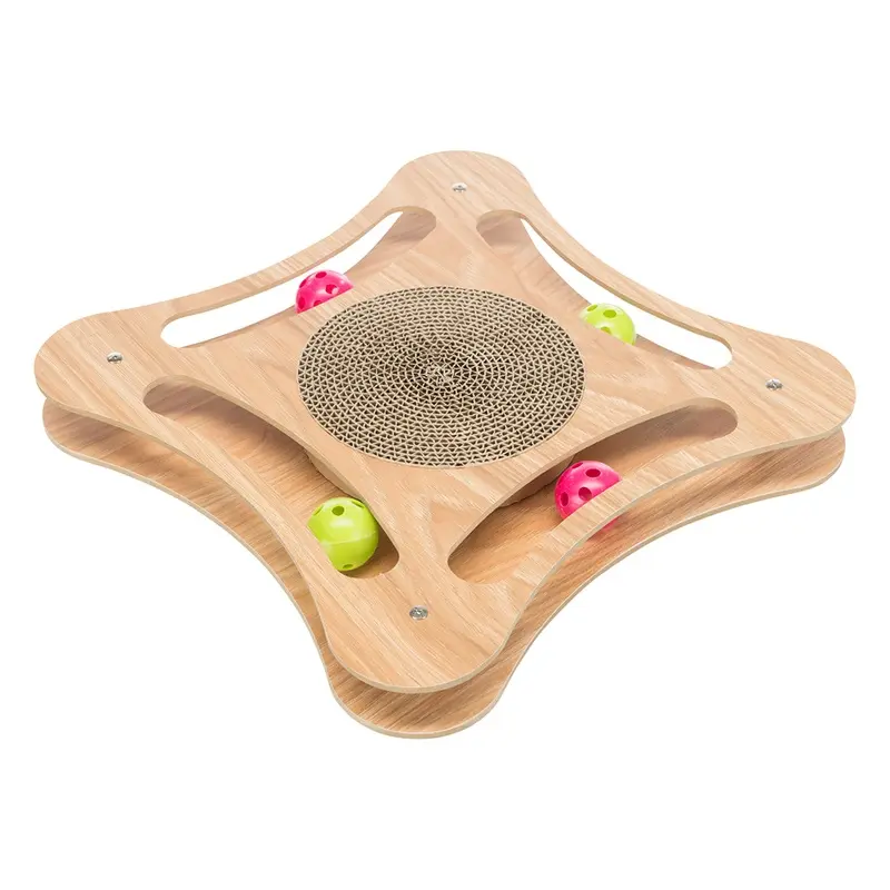 Trixie Scratching Cardboard With Wooden Frame - 35 X 35 X 4Cm (L X W X H)