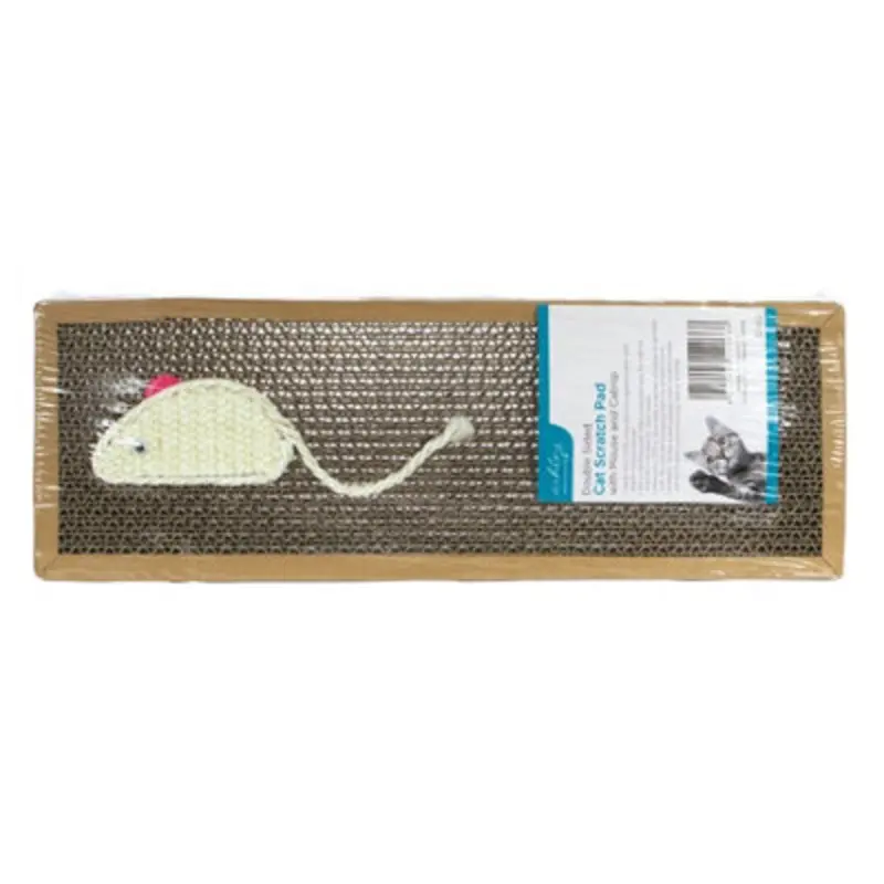 Vivo Double Sided Cat Scratch Pad With Mouse And Catnip