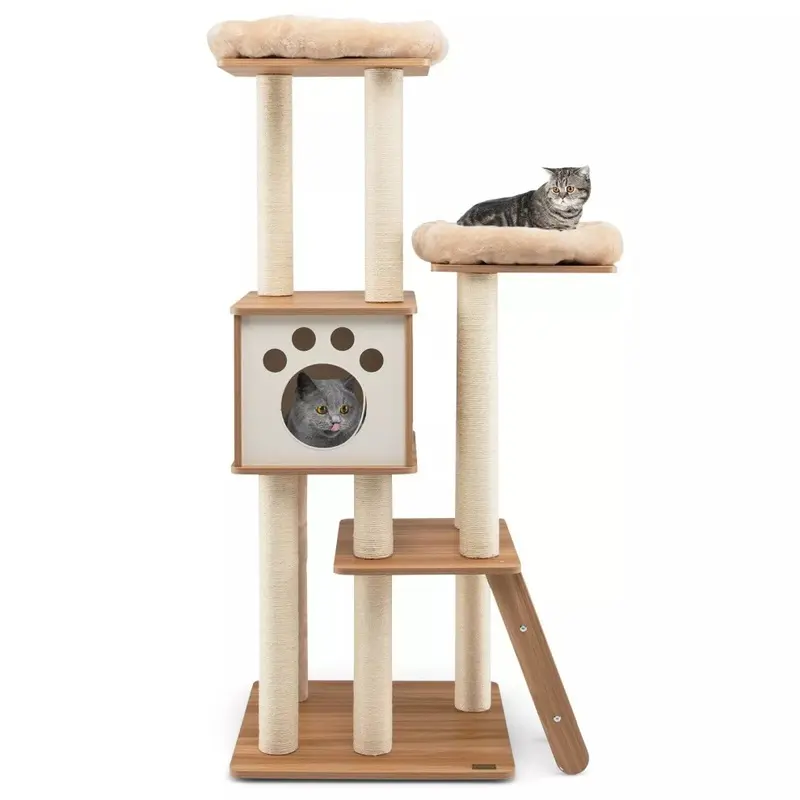 Casart 5-Tier Cat Tree Condo Cat Play Tower Activity Center Scratching Posts Size 5