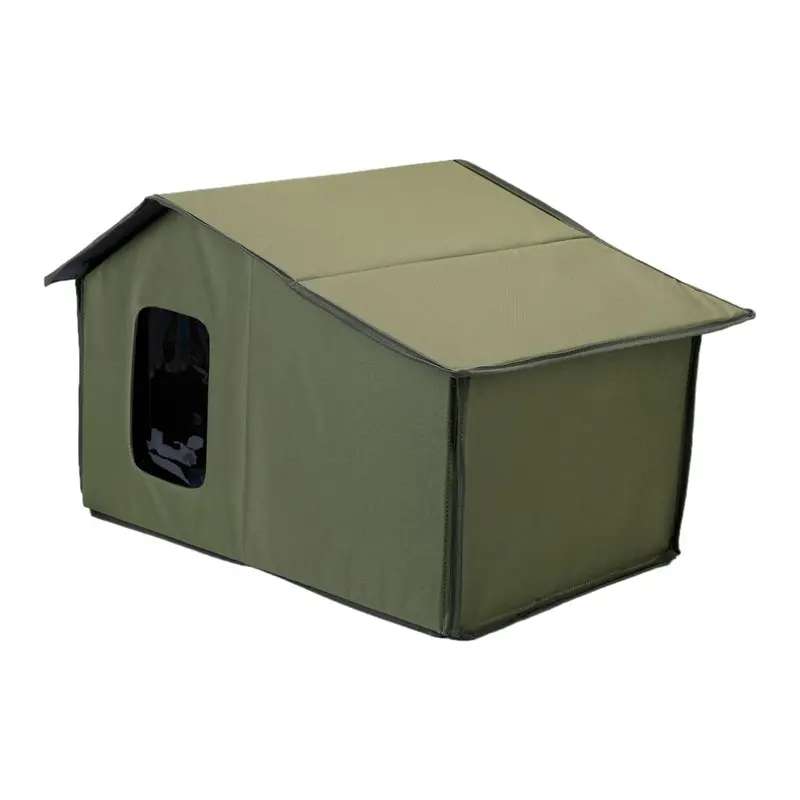 Merkloos Pet Shelter Foldable Warm Cat House For Outdoor Cats Cat Bed B