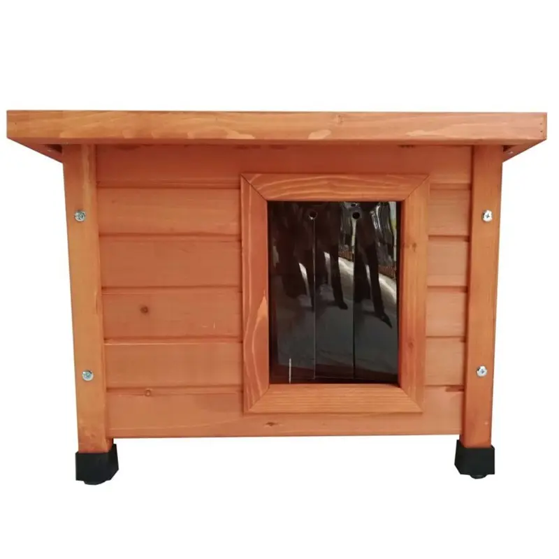 @Pet Brown Outdoor Cat House 57X45x43 Cm Wood Pet Kennel Shelter Kitten Cabin