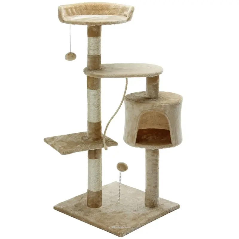 Cadoca Beige Cat Scratching Post 37Ft