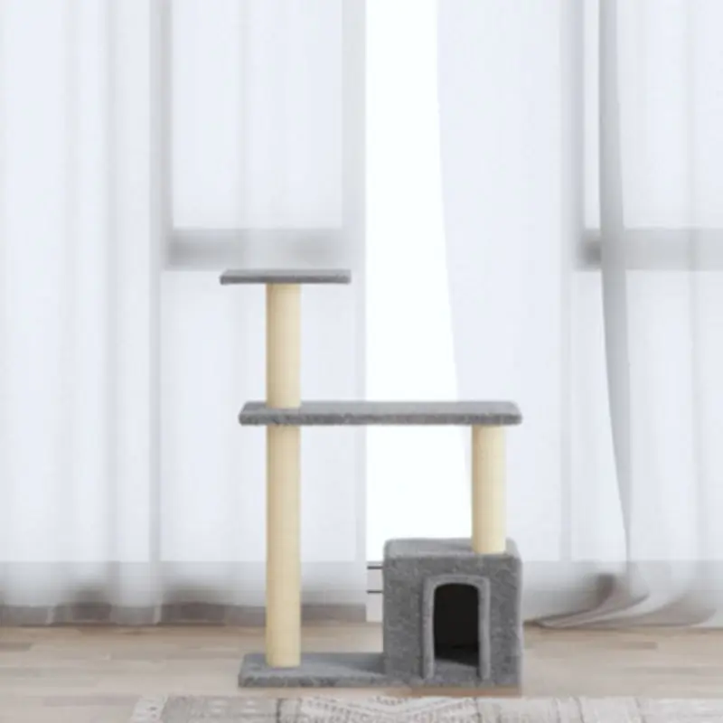 Walplus Cat Tree With Sisal Scratching Posts 70 Cm Light/Grey