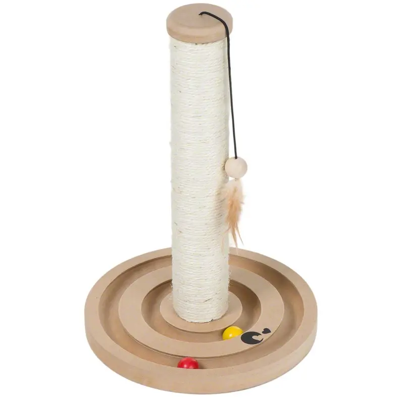 Zooplus Exclusive Play N Scratch Post - Natural