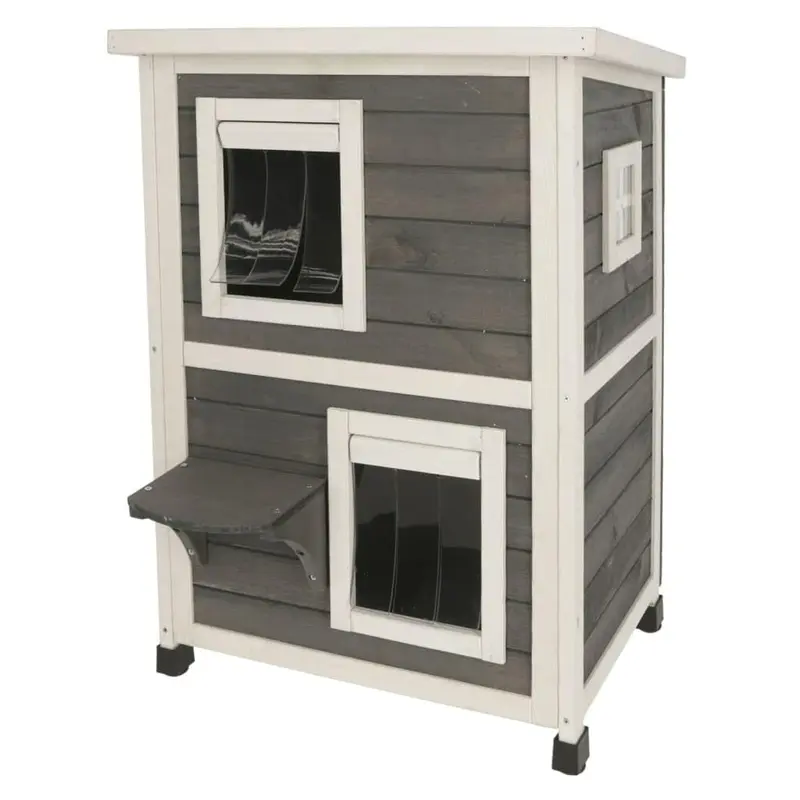 Kerbl Cat House Family, Grey / White, 57x55x80 cm