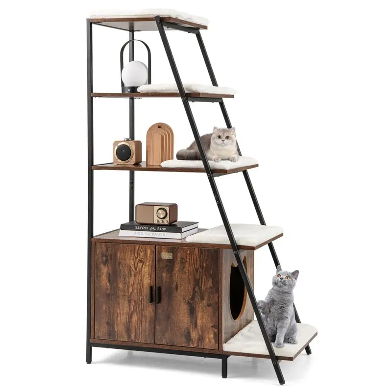 New Casart Cat Litter Box Enclosure Hidden Cat Washroom With Storage Large