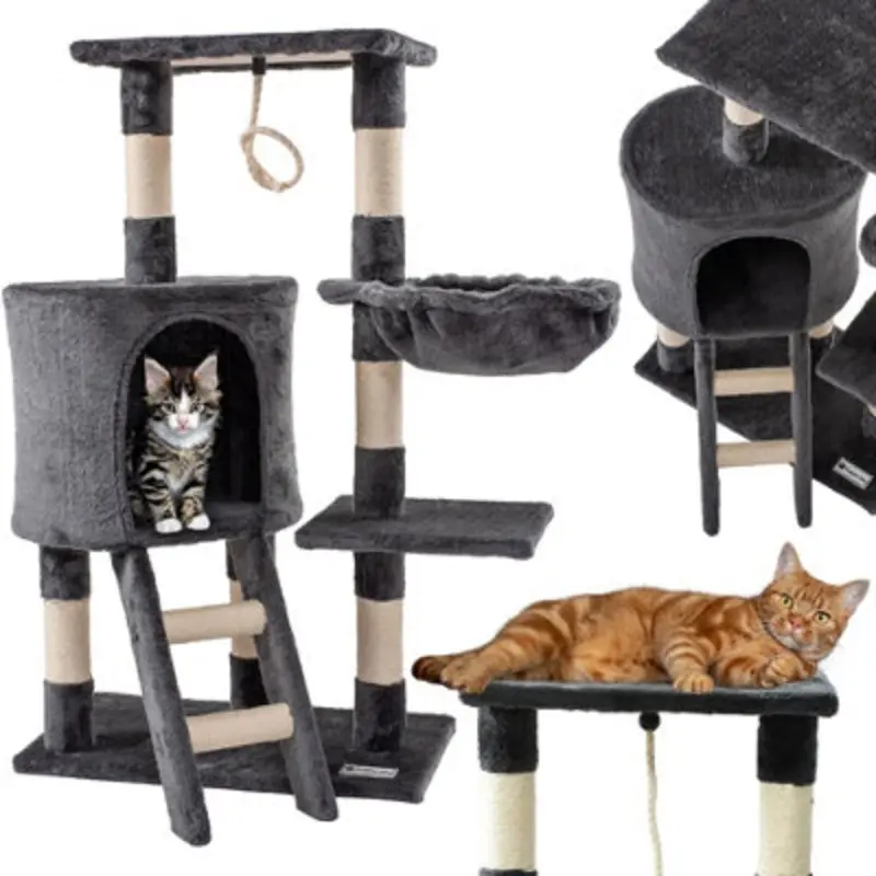 Tutumi Grey Cat Tree Pj-045 75X30x75cm 75Cm
