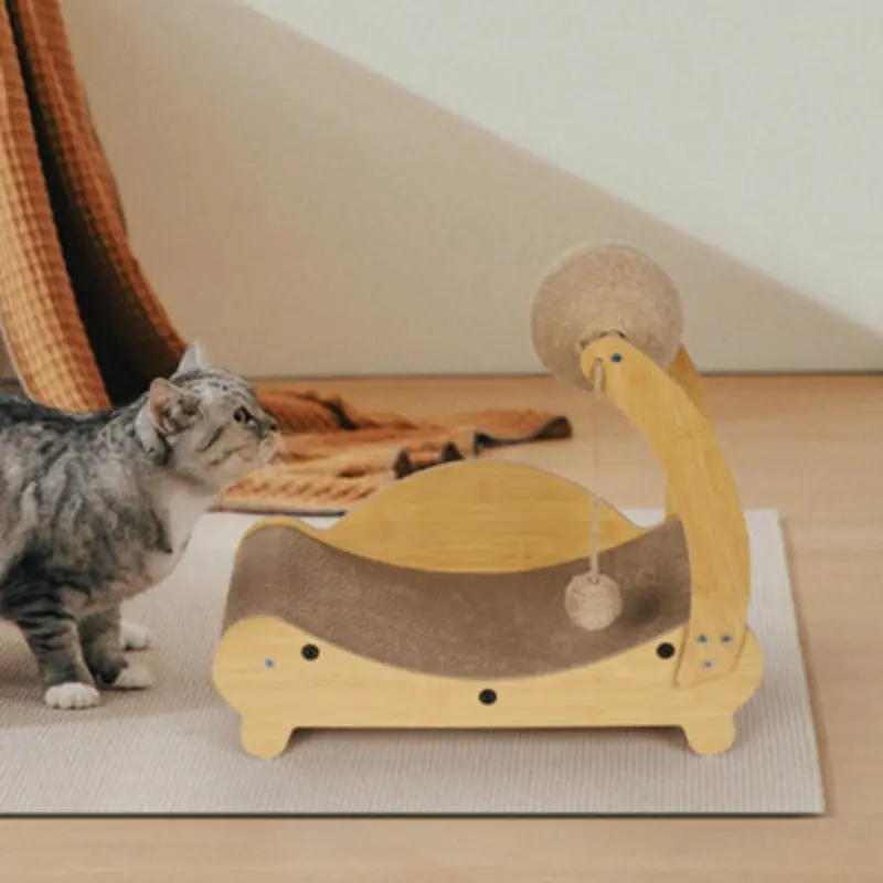 Living And Home Cat Scratcher Bed With Play Toy