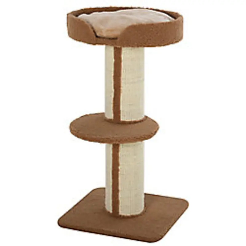 Pawhut Cat Tree Light Brown 450 Mm X 450 Mm X 810 Mm
