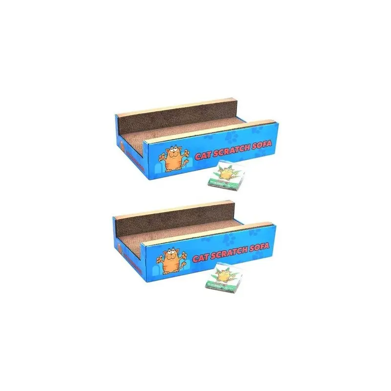 S4u Cat Bed Scratcher Luxury Pet Lounge Sofa Corrugated Cardboard Pack Size 2