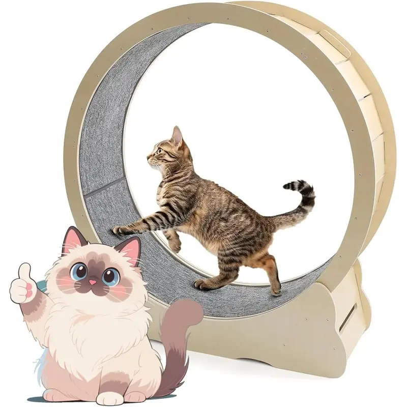 New Yodolla (Wooden) 43.3 Inch Indoor Cat Exercise Wheel 12042 Large