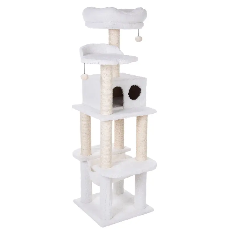 Zooplus Exclusive Fluffy Ii Cat Tree - Wool White