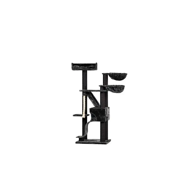 New Rhr Quality Rhrquality Cat Tree Kilimandjaro De Luxe Blackline Dark/Grey