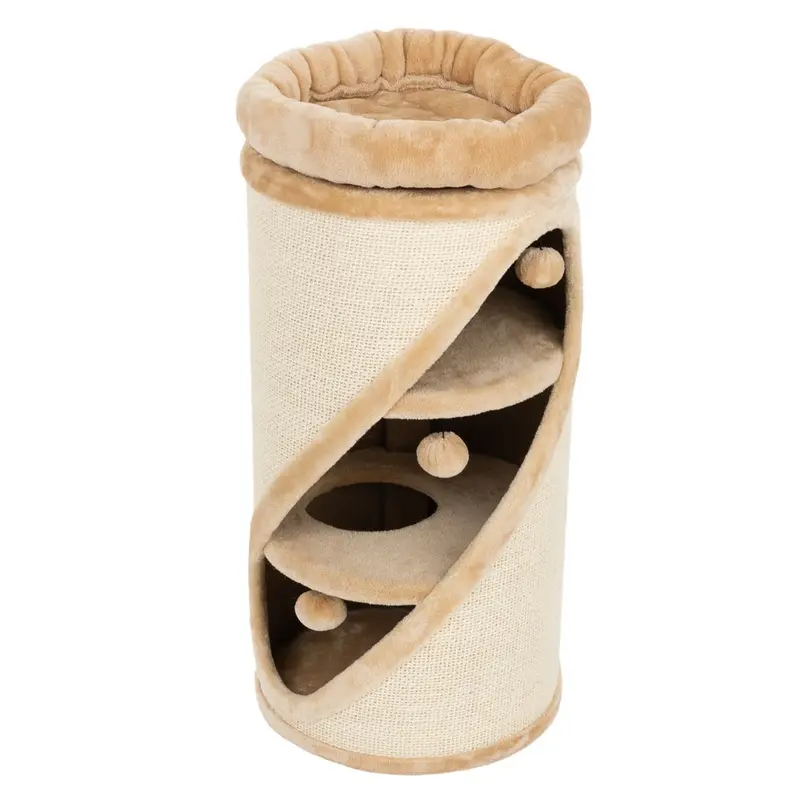 Zooplus Exclusive Diogenes Diagonal Basic Scratching Barrel - Beige