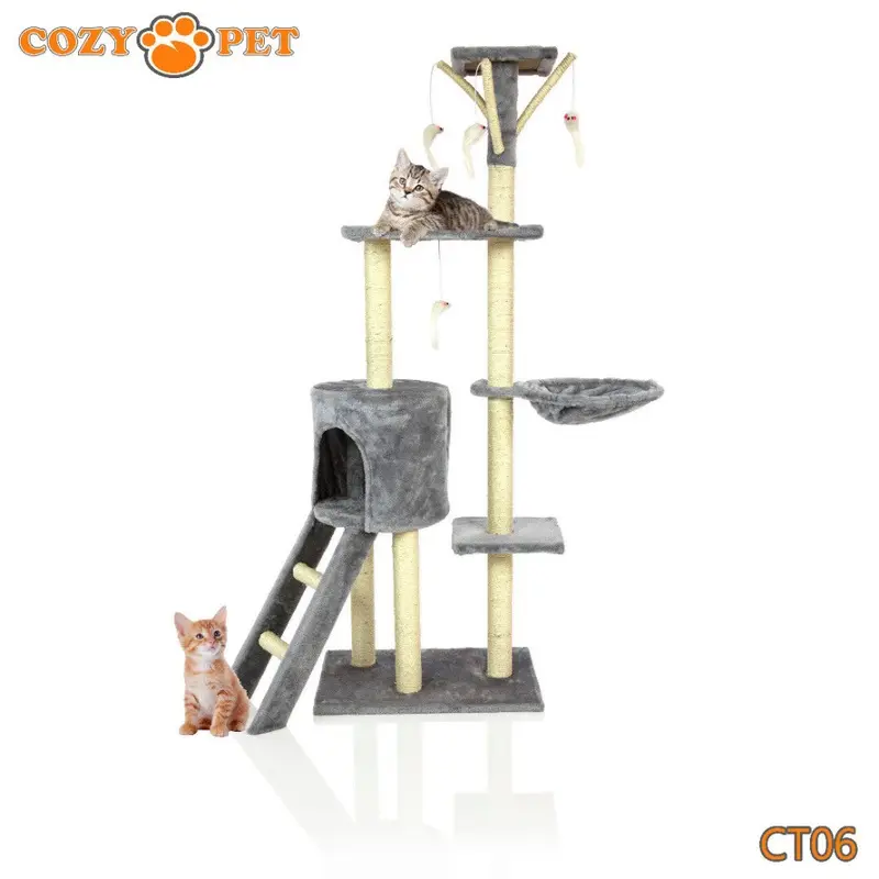 Cozy Pet Grey Cat Tree By Sisal Scratching Post Kitten Cat Trees Ct06 Size 36