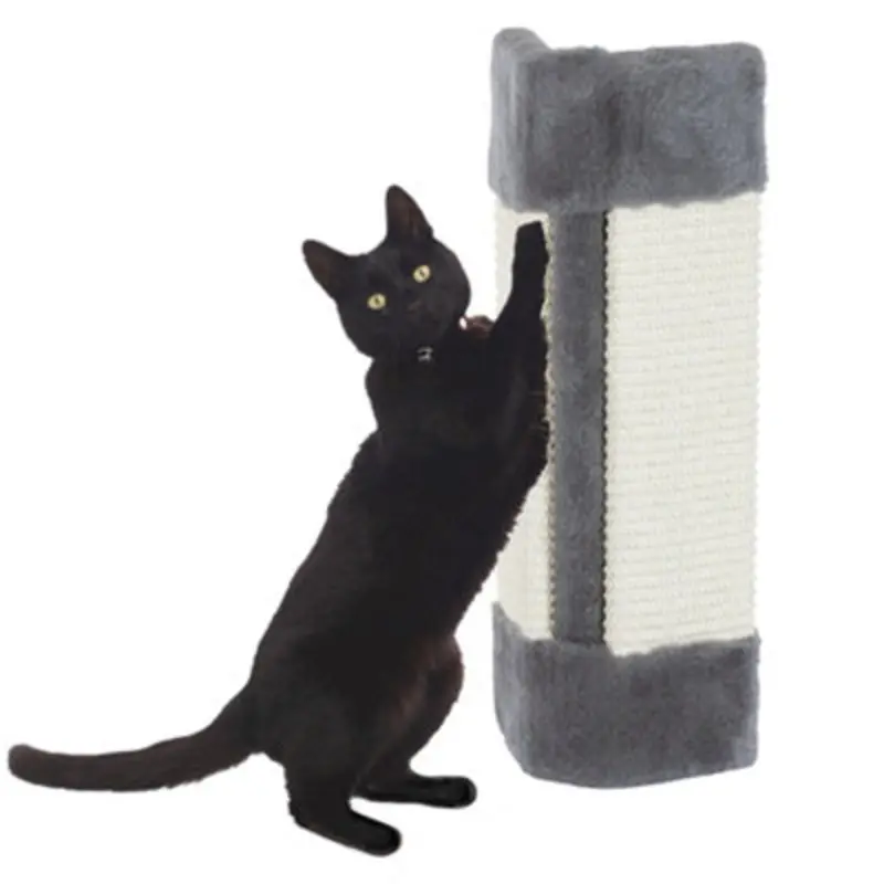 Petlicity Grey Wall-Mounted Cat Corner Scratching Post 880G