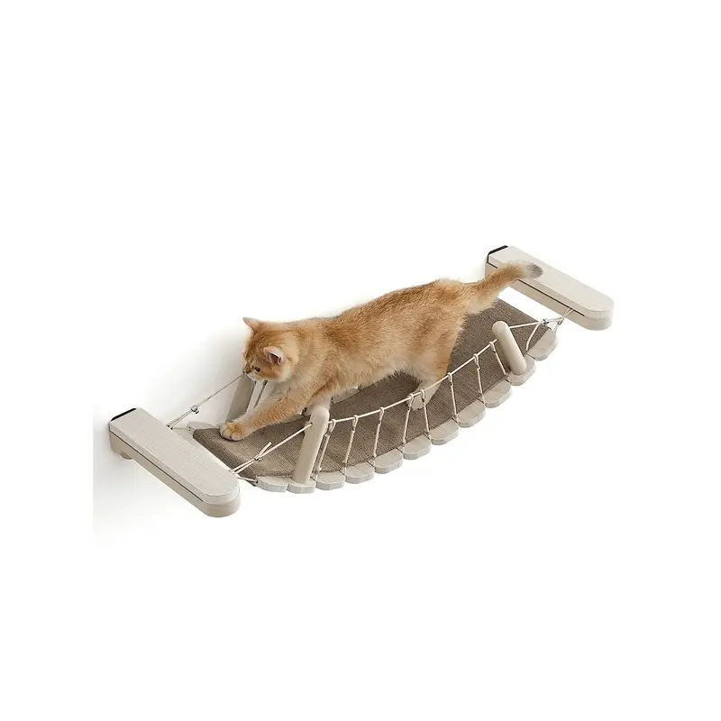 Wall-Mounted Cat Bridge with Fabric Pad