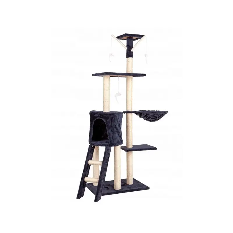 Modernhome Grey Cat Tree Scratching Post 138Cm