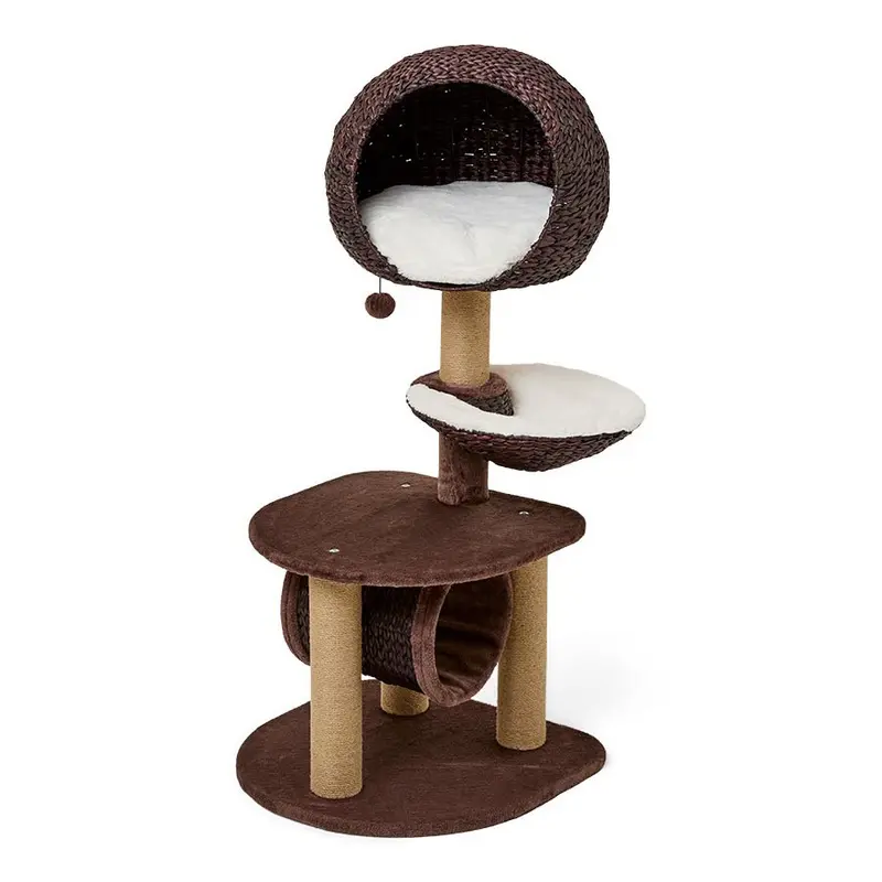Pets At Home Smokey High Cat Hideaway Brown