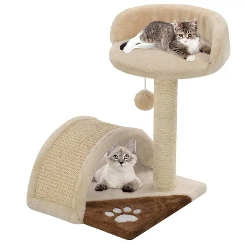 Berkfield Home Unisex Beige Cat Tree With Sisal Scratching Post 40 Cm And Brown