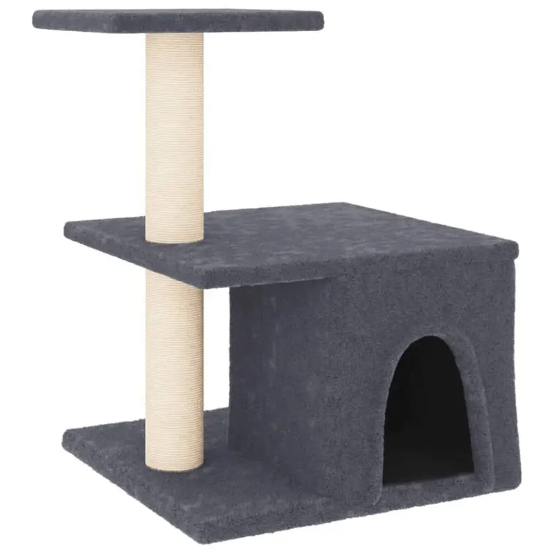 Vidaxl Dark/Grey ( Grey) Cat Tree With Sisal Scratching Posts Cat Scratch Tower Climber