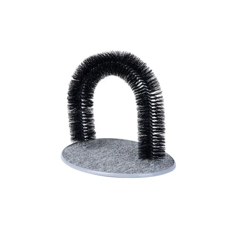New Petlicity Cat Bristle Arch - Kitten Grooming Scratcher Fleece Ca1457