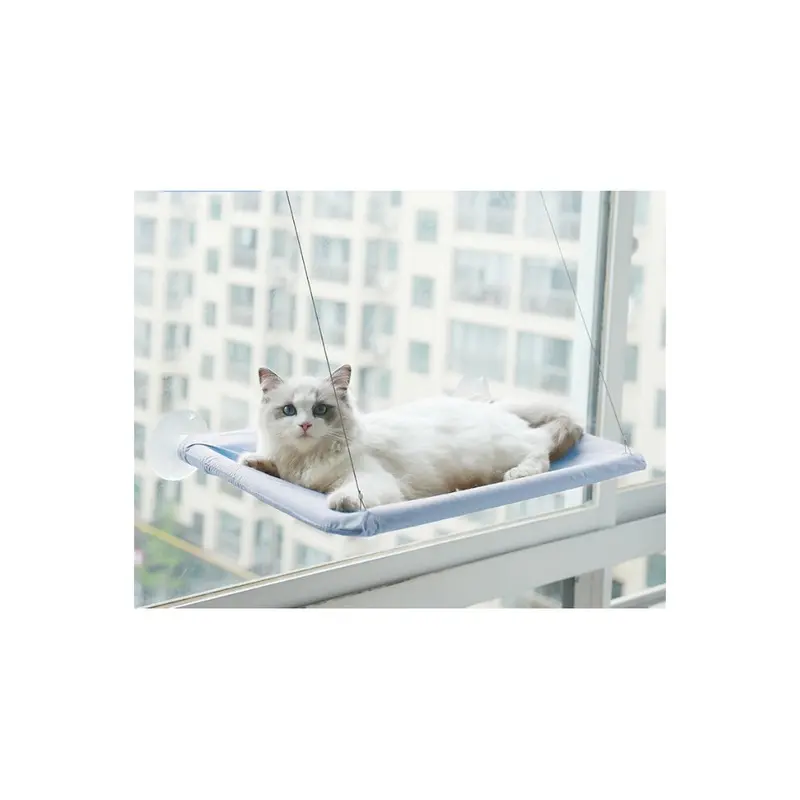 Blue (Blue) Suction Cup Cat Hammock, Removable And Washable