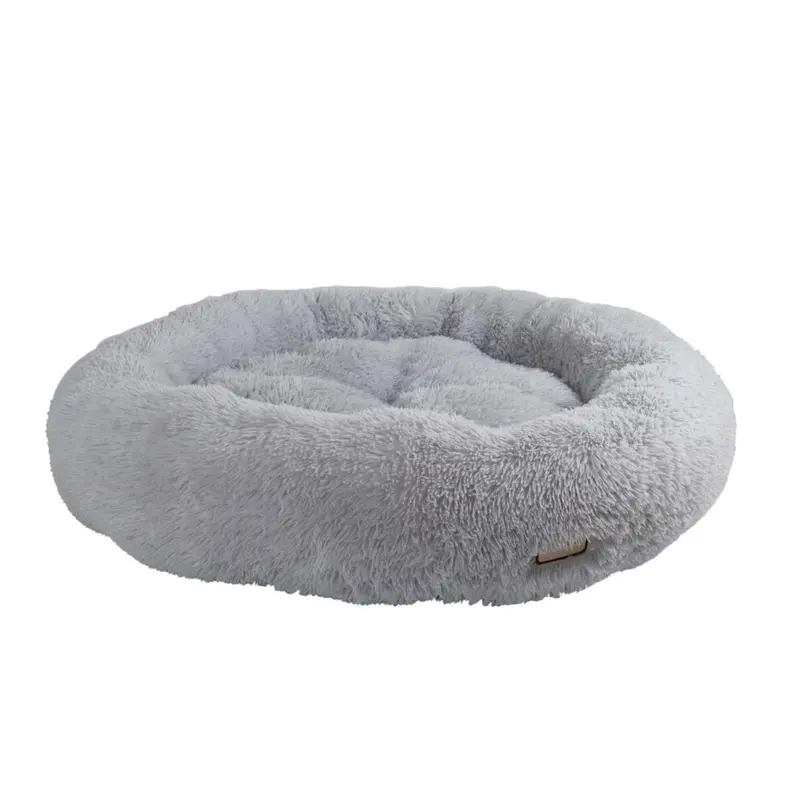 Armarkat Gray Fluffy Round Cat Bed - C71nhs Small