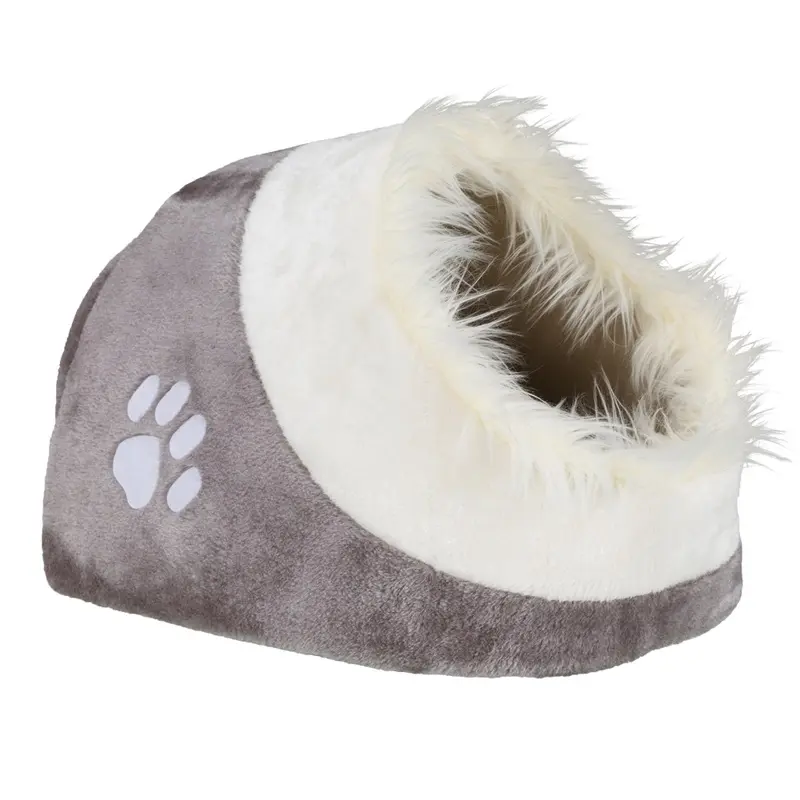Trixie Minou Cuddly Cat Den - White/Light Grey: 41 X 35 X 26 Cm (L X W X H)