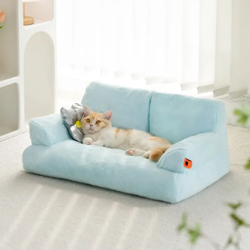 Mewoofun Blue Robotime Stylish Sofa Bed For Dog Cat For Indoor 66X48cm, Size 26