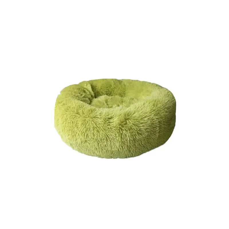 New Zech (, S) Kennel Round Plush Nest Padded Soft Warm For Cat Bed Mat Pad Green