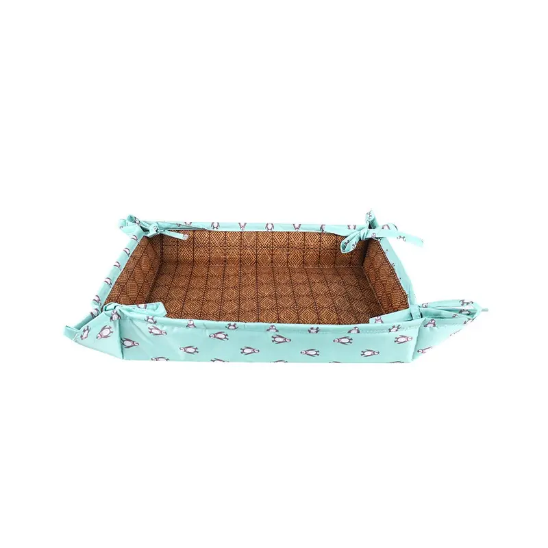 (L) Pet Supplies New Cat Bed Bow Penguin Soft Breathable Cool Comfortable Washable
