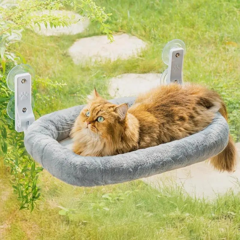 Mewoofun Light/Grey Robotime Cat Window Hammock Bed Perch ( M) Large