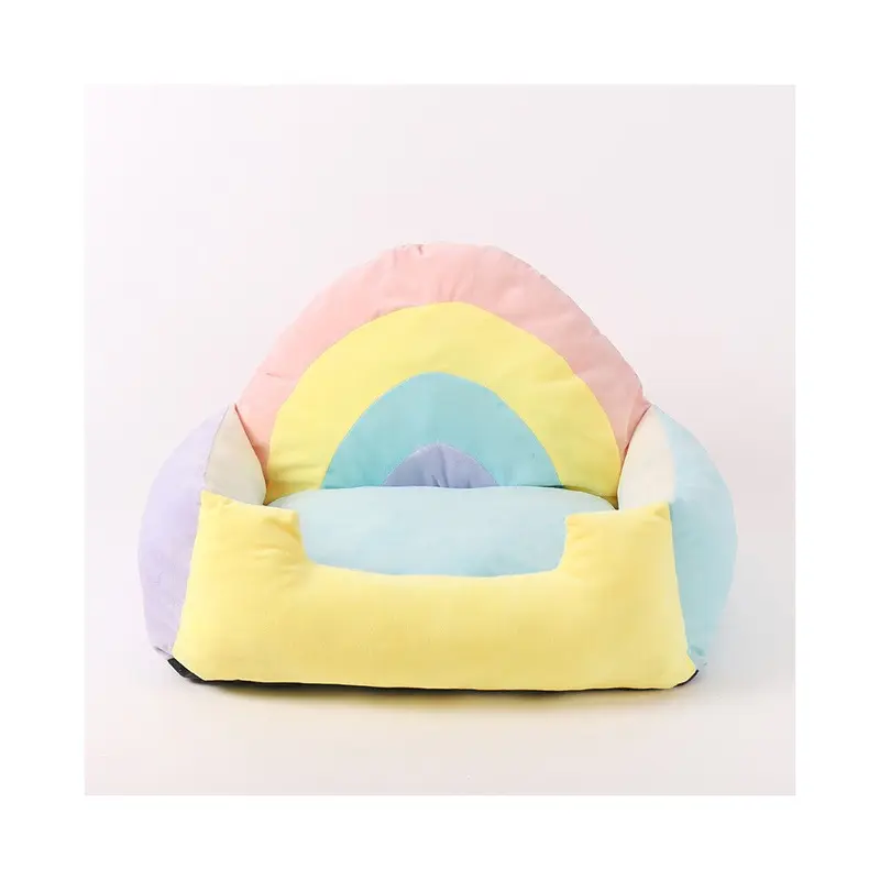 New Seasons All Rainbow Style Sofa Bed Soft Comfortable Cat Products Nest Pet Small