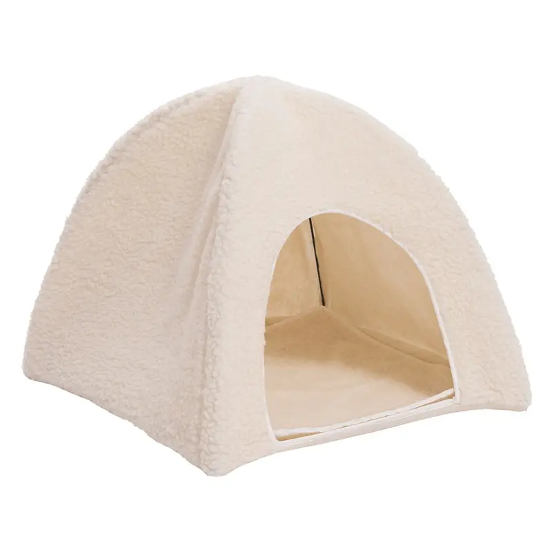 Zooplus Exclusive Fleecy Sheepskin Cat Den - 43.5 X 43.5 X 40Cm (L X W X H)