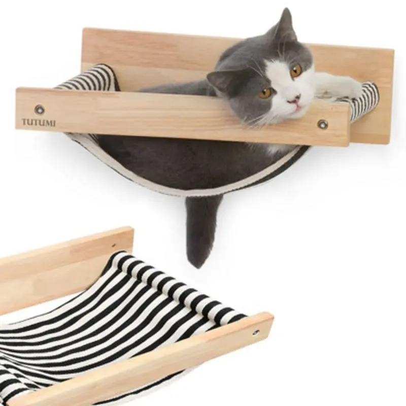 Tutumi Beige Hammock Cat P70512 Stripes Large