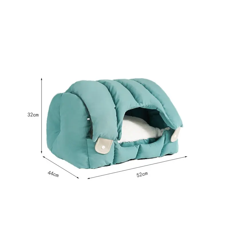 Blue/Gray () Cat Comfy Bed For Winter With Foldable Design In And Pet Products Warm
